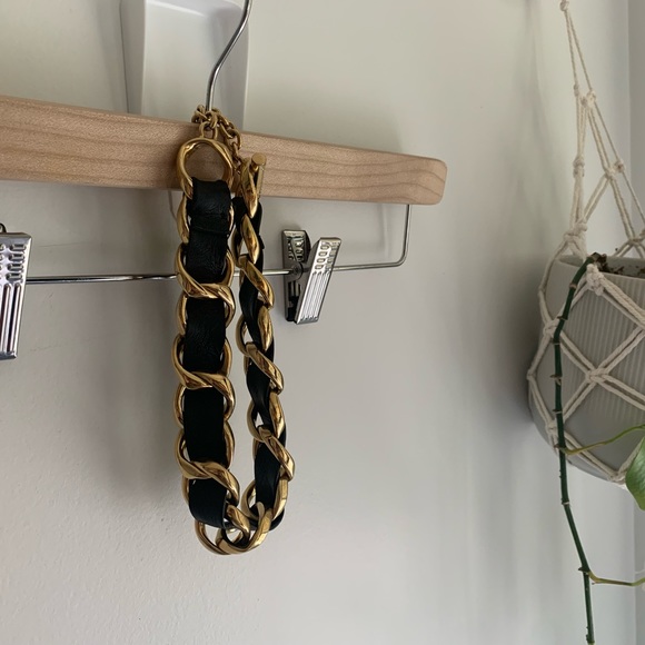 2 for $30 - Gold colour & Leather Choker 🏆⭐️ BIN 2 - Picture 2 of 2